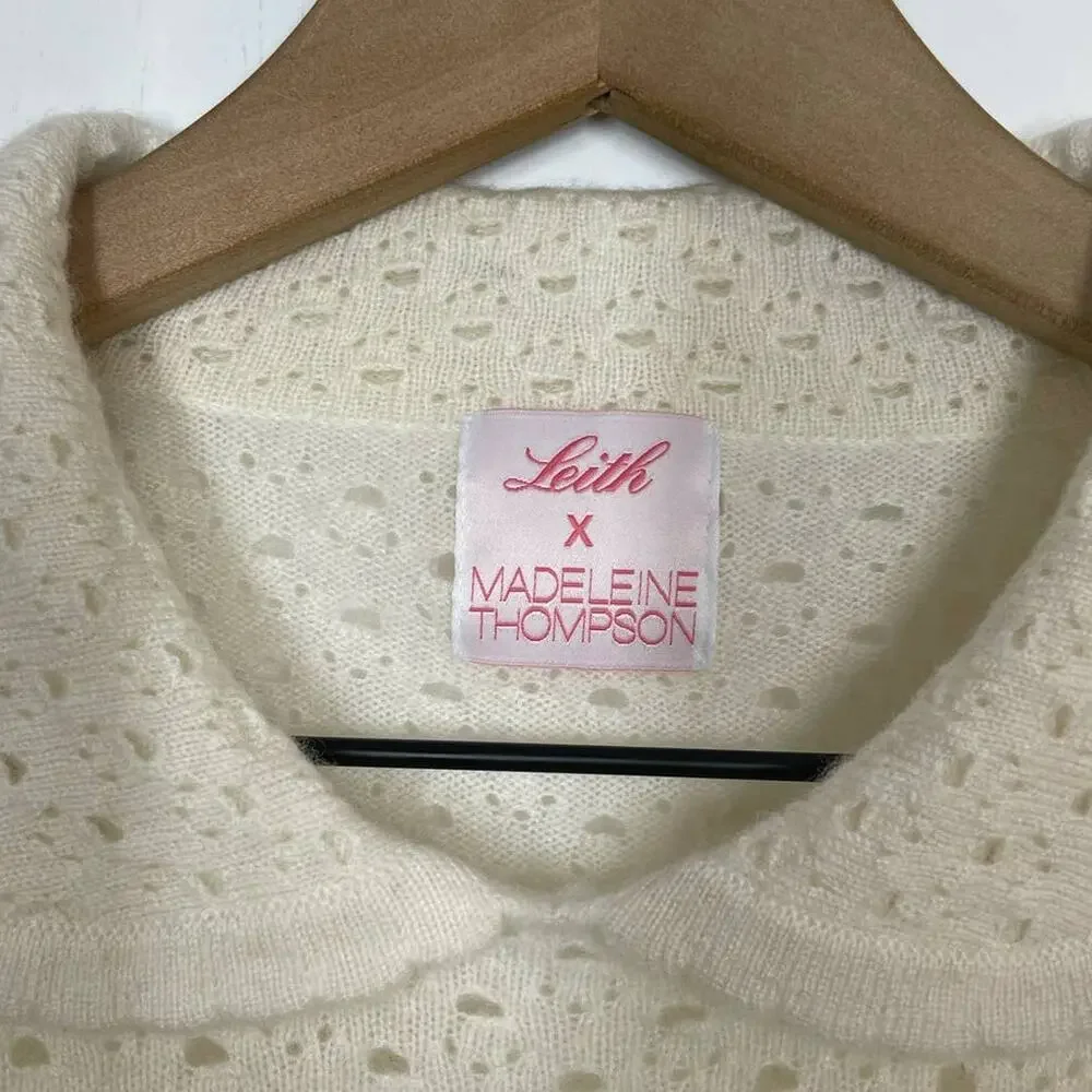 Madeleine Thompson X Leith Nipigon Odile 100%‎ Cashmere Scallop M Sweater Set